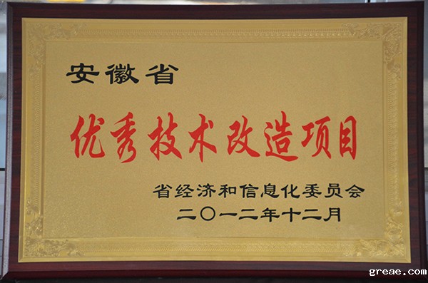 安徽省优秀技术改造项目